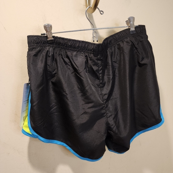 90 Degree By Reflex Black and Blue Athletic Shorts Size L Nwt - Picture 5 of 8